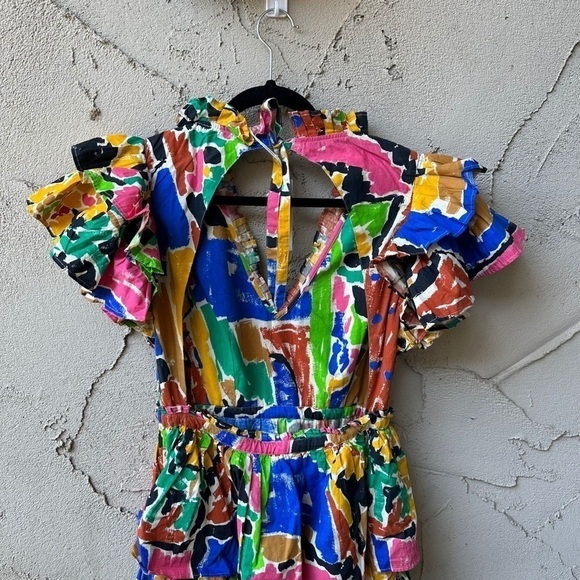 NWT Love The Label  Penelope V Neck Ruffle Maxi Dress with Drawstring Be… - Picture 7 of 10